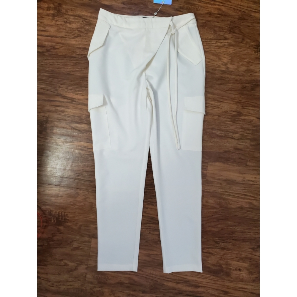 Ladies white ankle pants